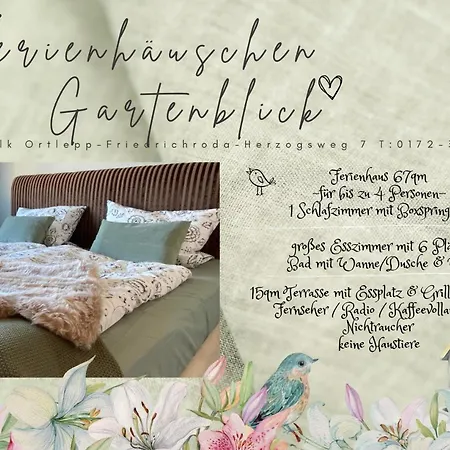 Casa de Férias Ferienhaeuschen Gartenblick Friedrichroda
