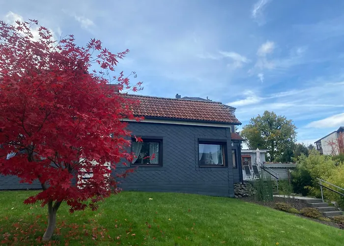 Ferienhaeuschen Gartenblick